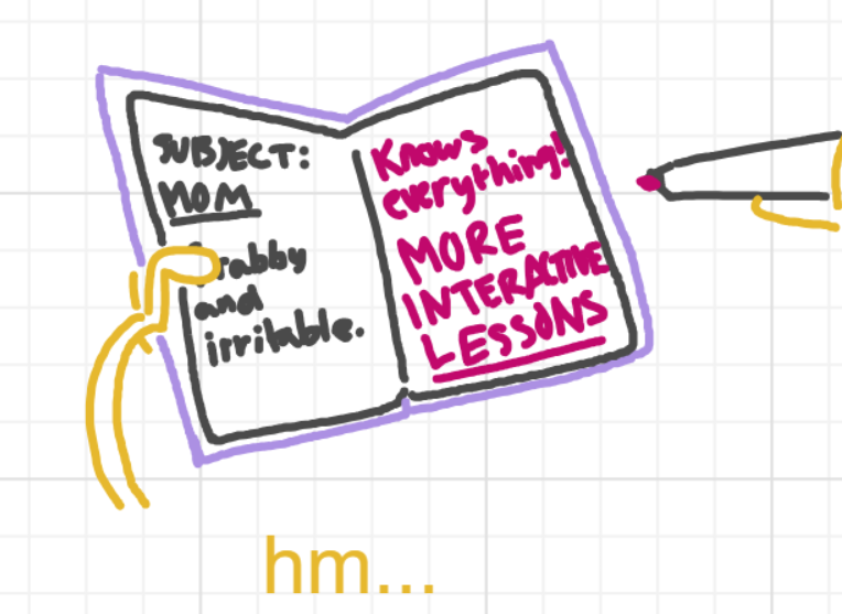 A panel from I've Been Everywhere, Man, episode nine of the Board Boards object show by Furretwalk/WalkingFurret.